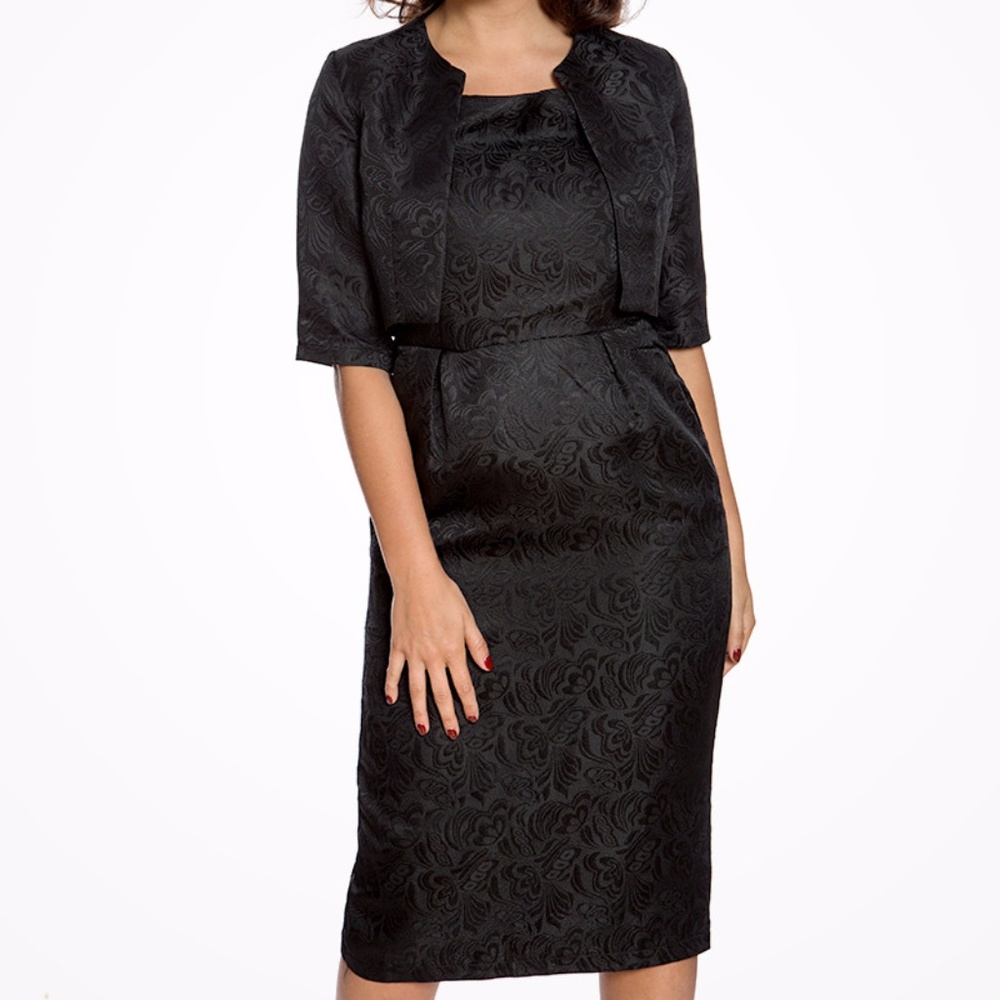 Amanda Black 1960s Inspired Pencil Dress & Bolero